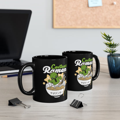 Cactuar Ramen Aesthetic Black Mug
