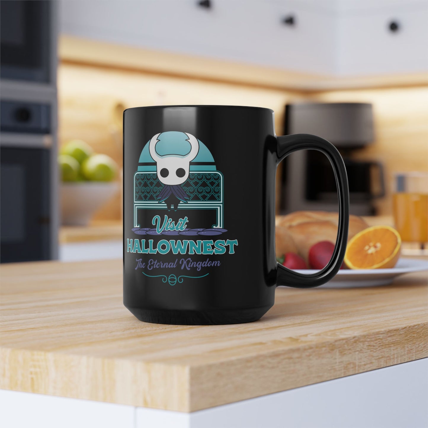 Visit Hallownest Emblem Black Mug