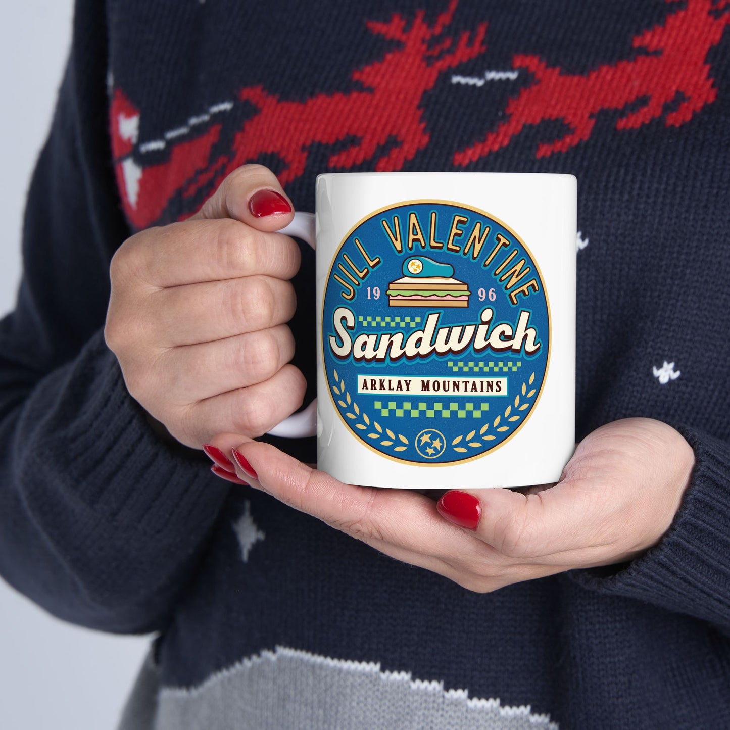 Jill Valentine Sandwich Ceramic Mug