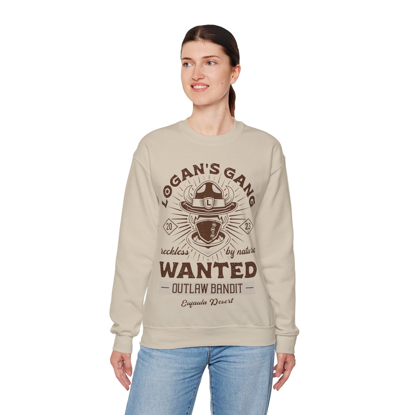 Eufaula Desert Bandit Emblem Unisex Crewneck Sweatshirt