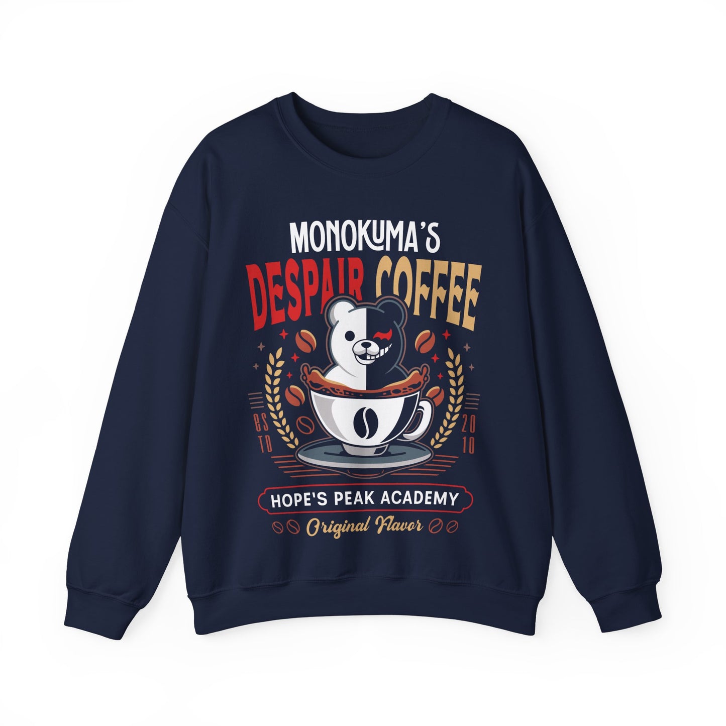 Hopes Peak Academy Coffee Crest Crewneck Sweatshirt
