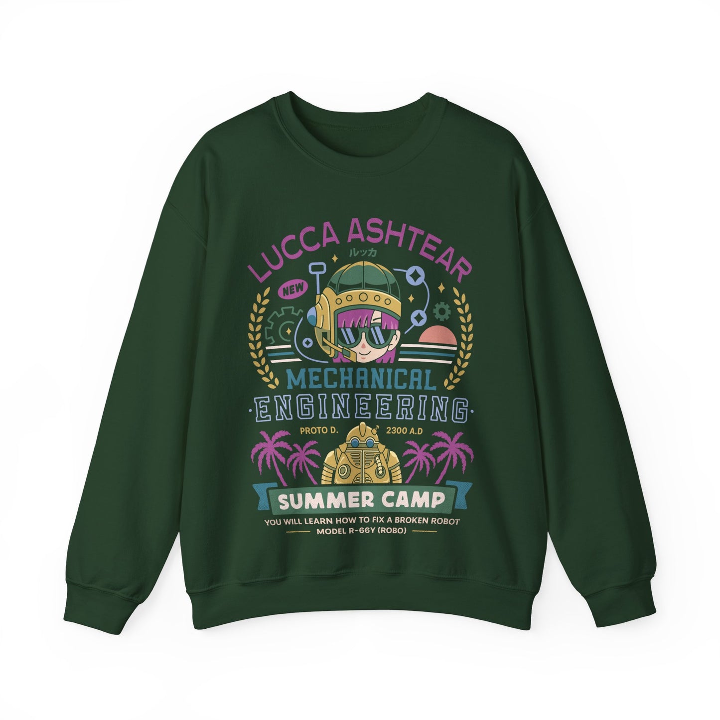 Lucca Ashtear Summer Camp Unisex Crewneck Sweatshirt