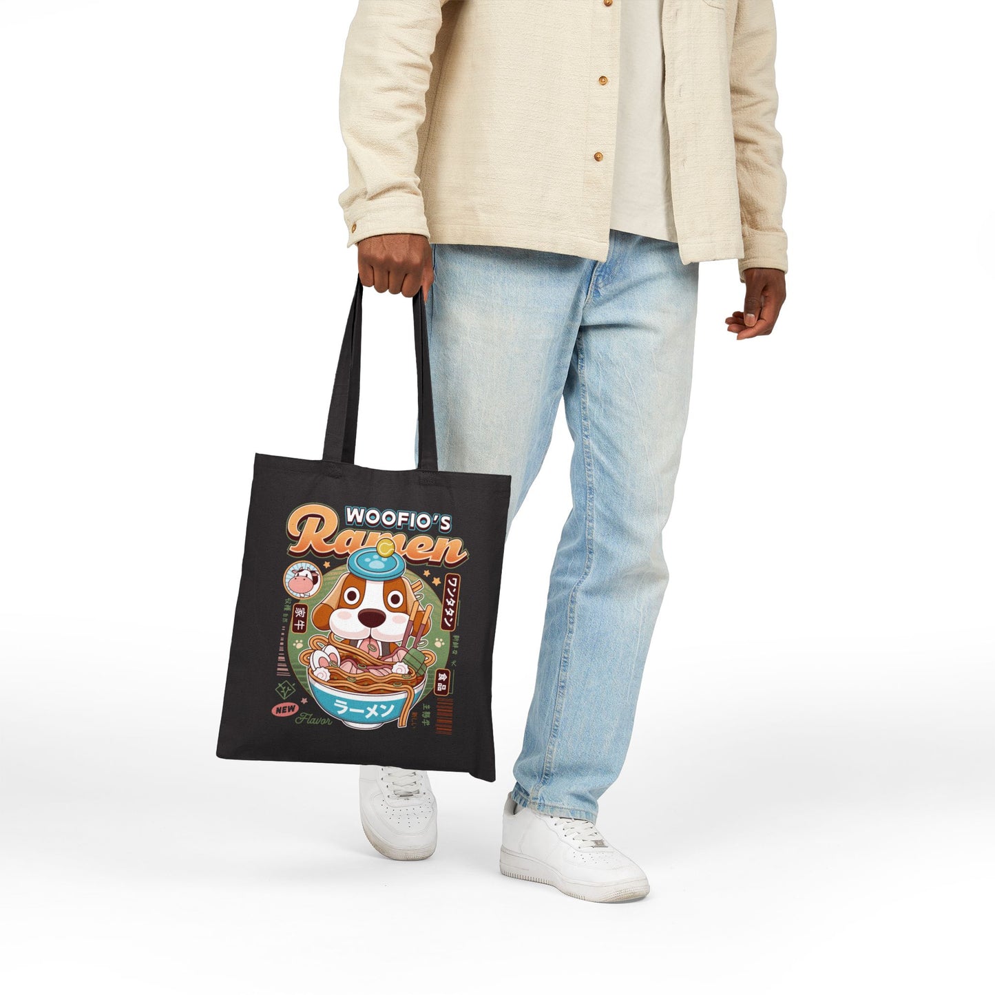 Woofio Vintage Ramen Canvas Tote Bag