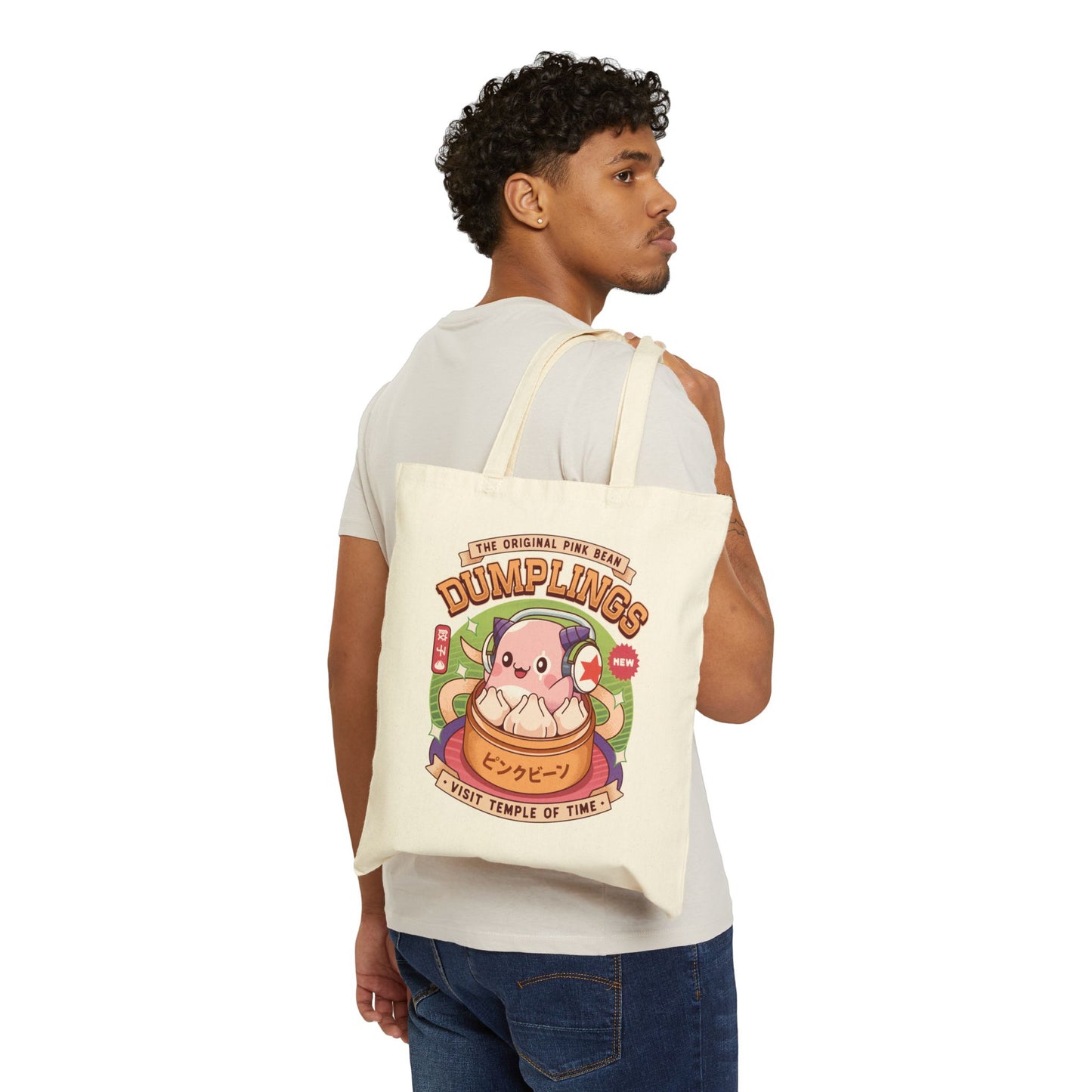 Pink Bean Dumplings Vintage Tote Bag