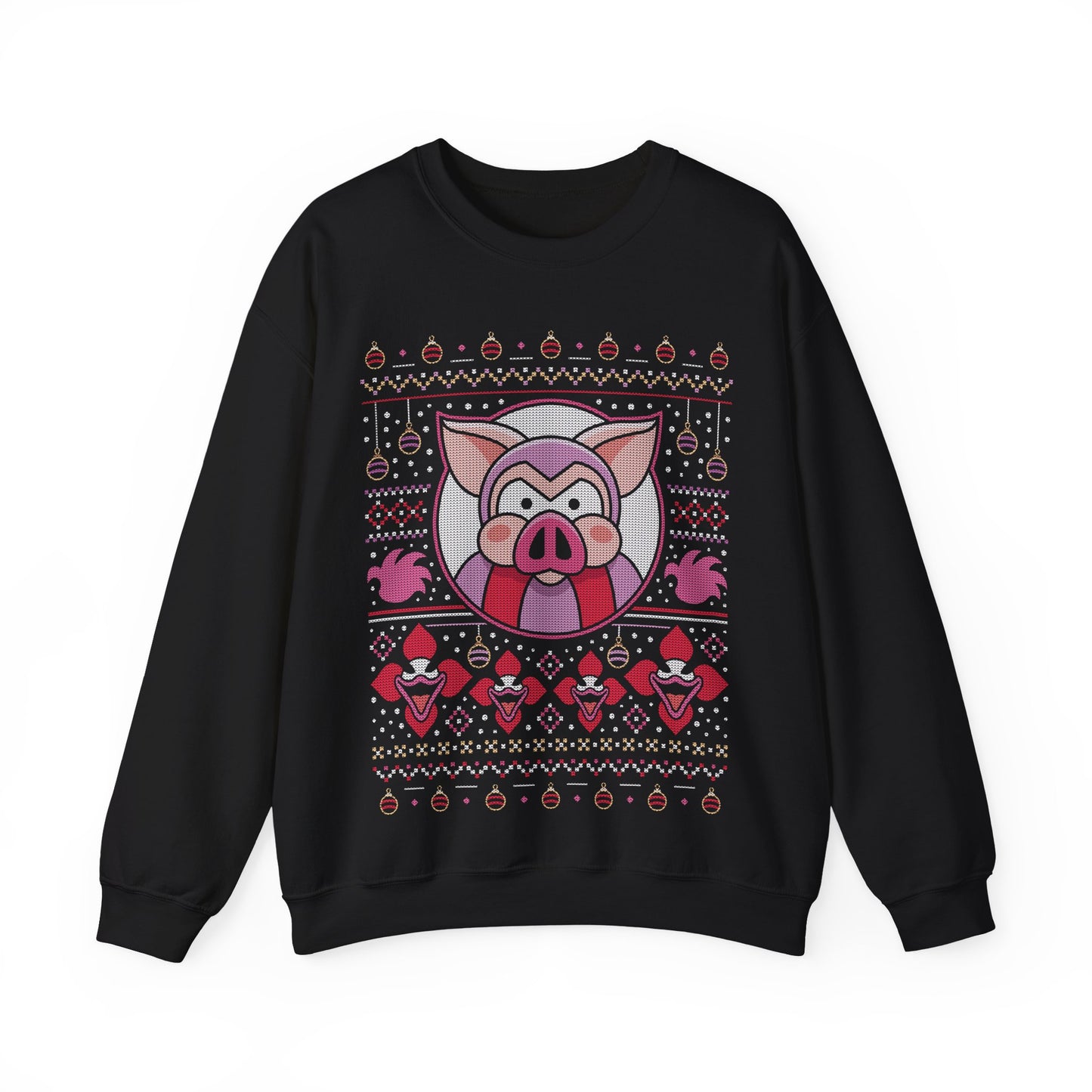 Evil Pigs Ugly Sweater Crewneck Sweatshirt