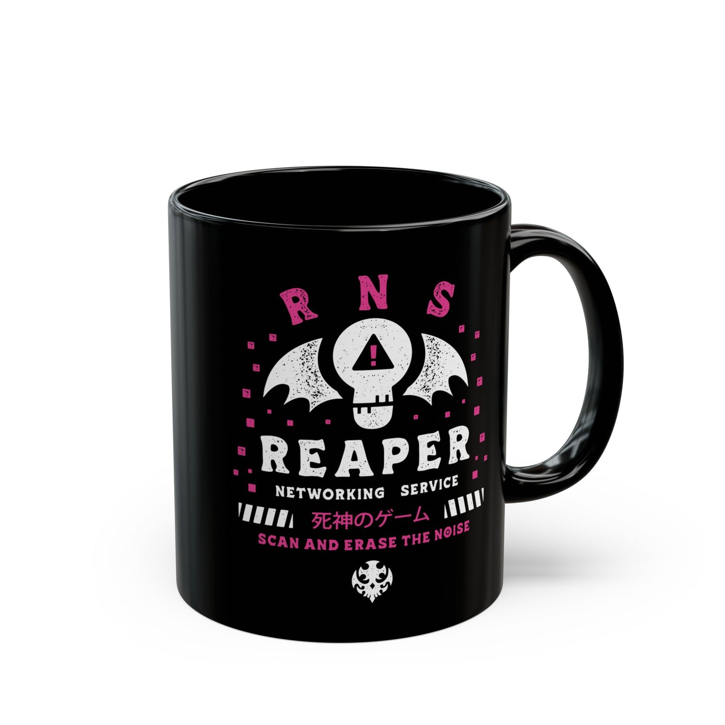 Reaper Networking Service Grunge Black Mug