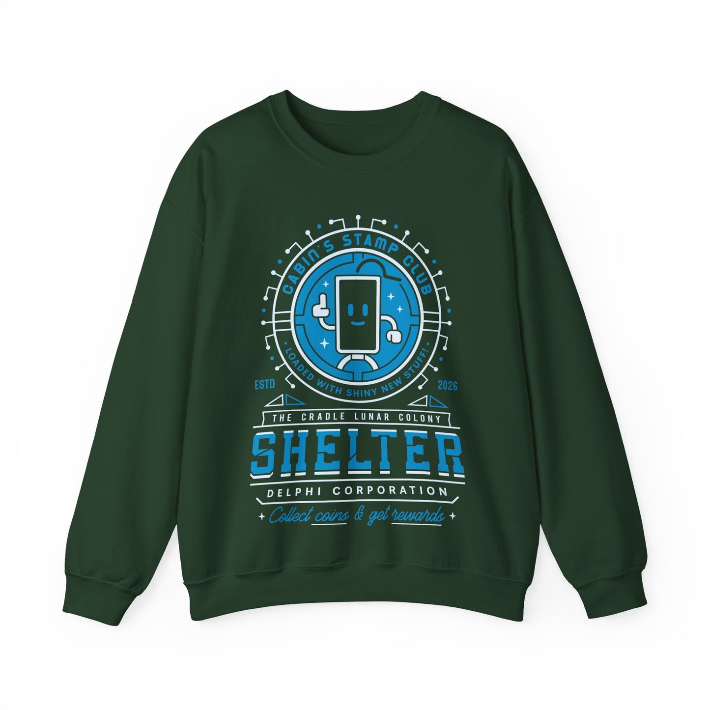 Cabin Coins Stamp Club Emblem Crewneck Sweatshirt