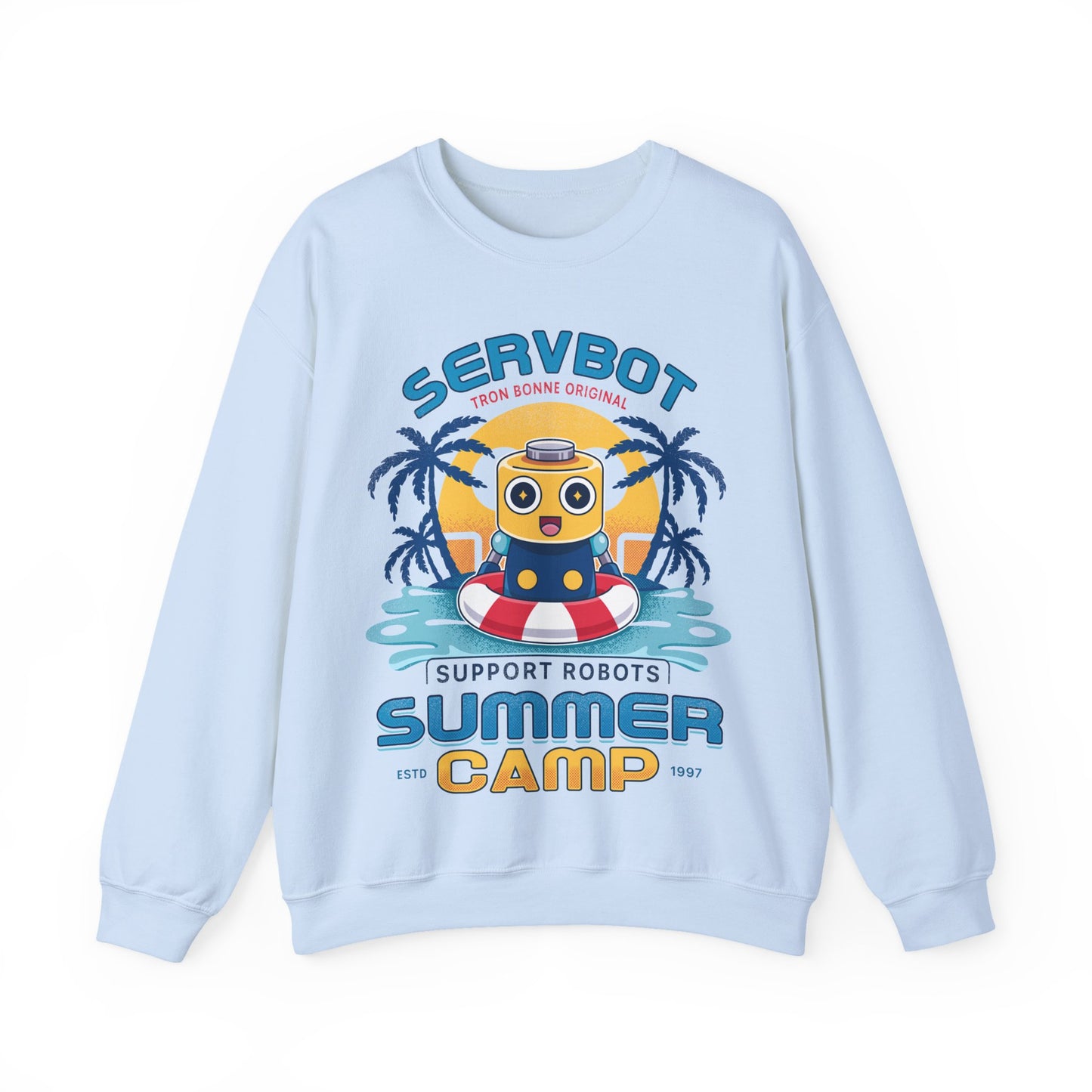 Servbot Summer Camp Vintage Crewneck Sweatshirt