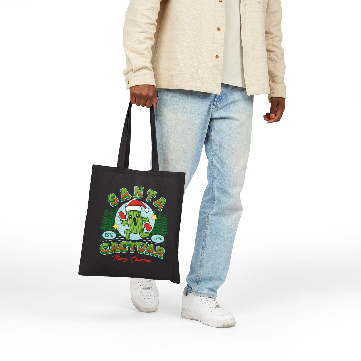 Santa Cactuar Canvas Tote Bag