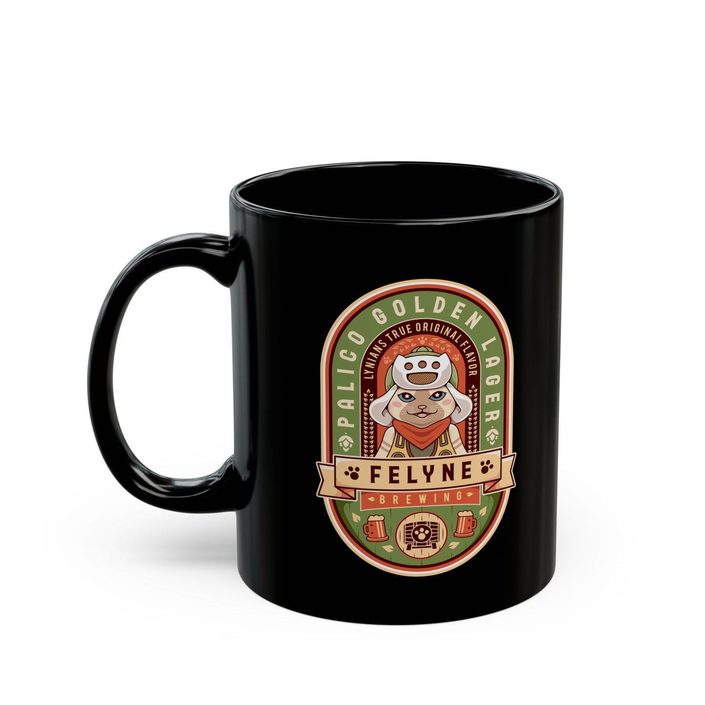 Palico Golden Lager Black Mug