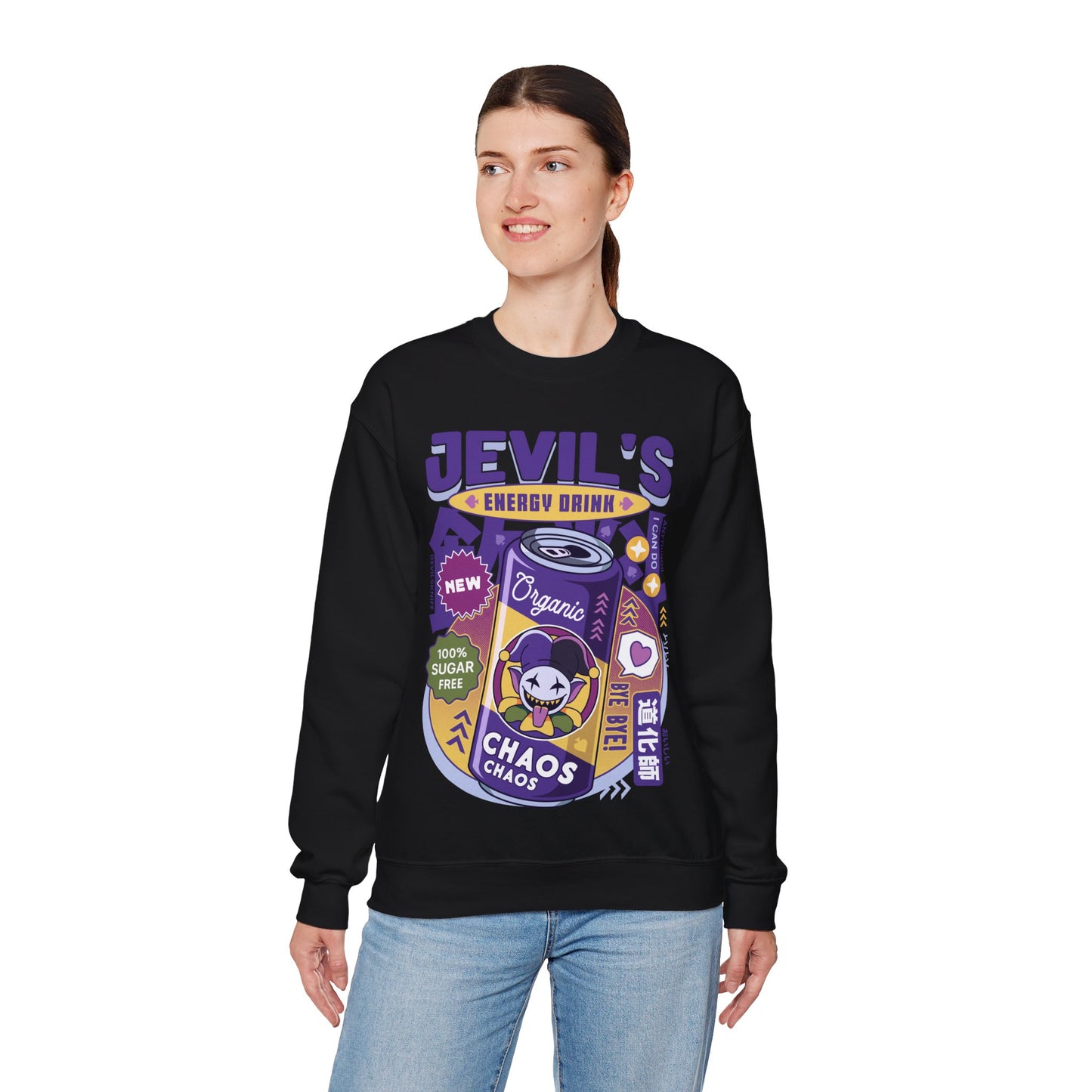 Jevil Energy Drink Unisex Crewneck Sweatshirt