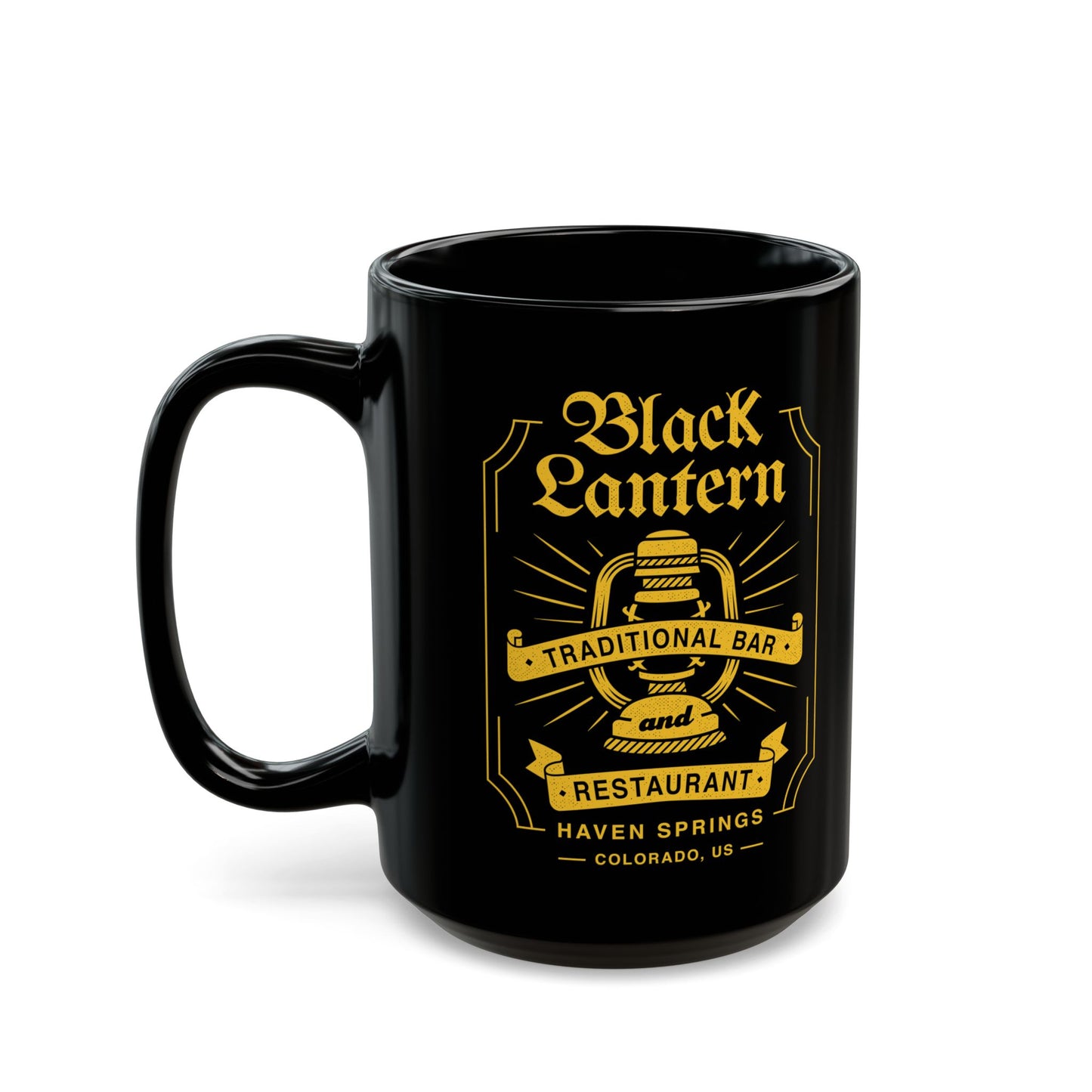 The Black Lantern Emblem Black Mug