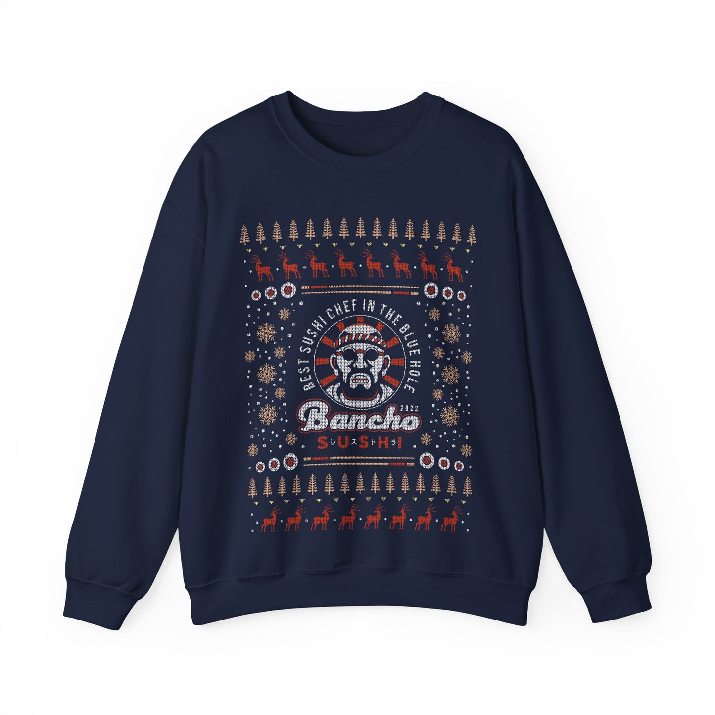 Bancho Sushi Ugly Sweater Unisex Crewneck Sweatshirt