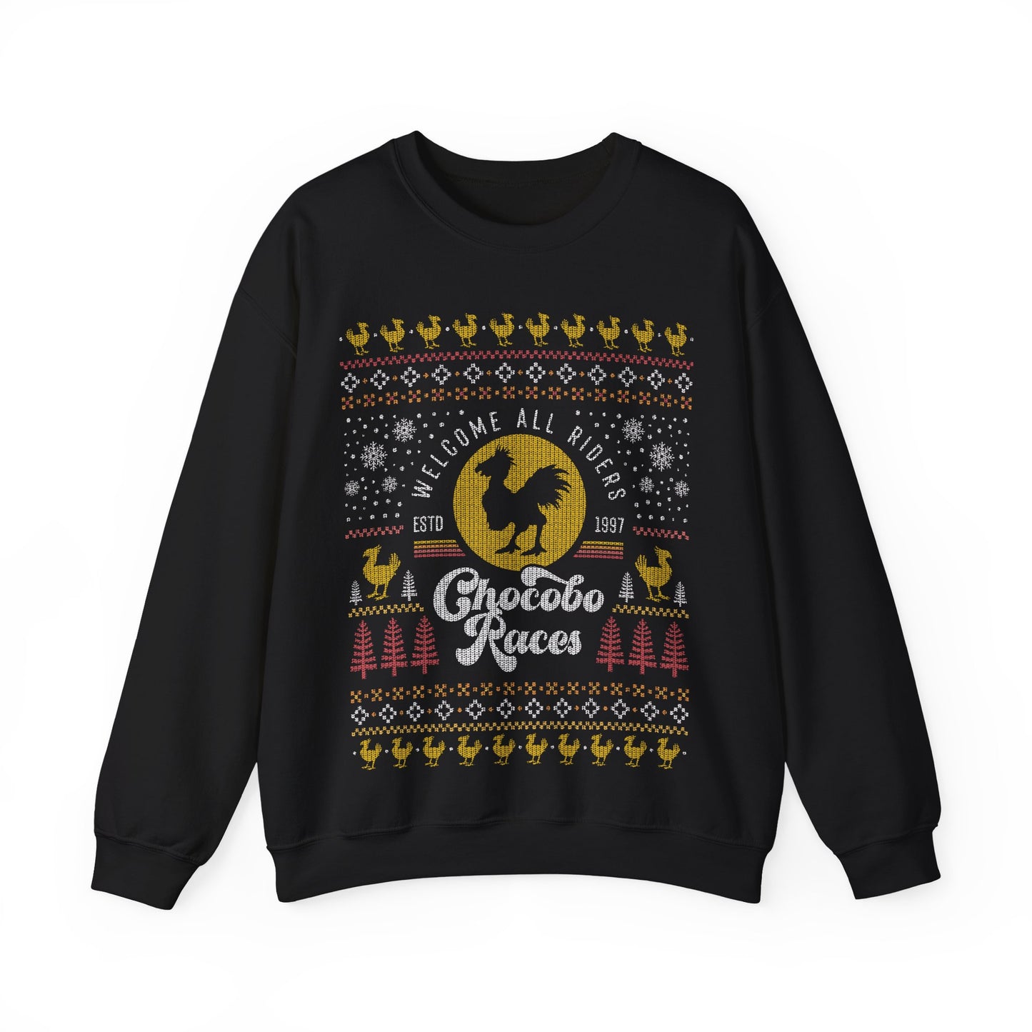 Chocobo Races Ugly Sweater Unisex Crewneck Sweatshirt