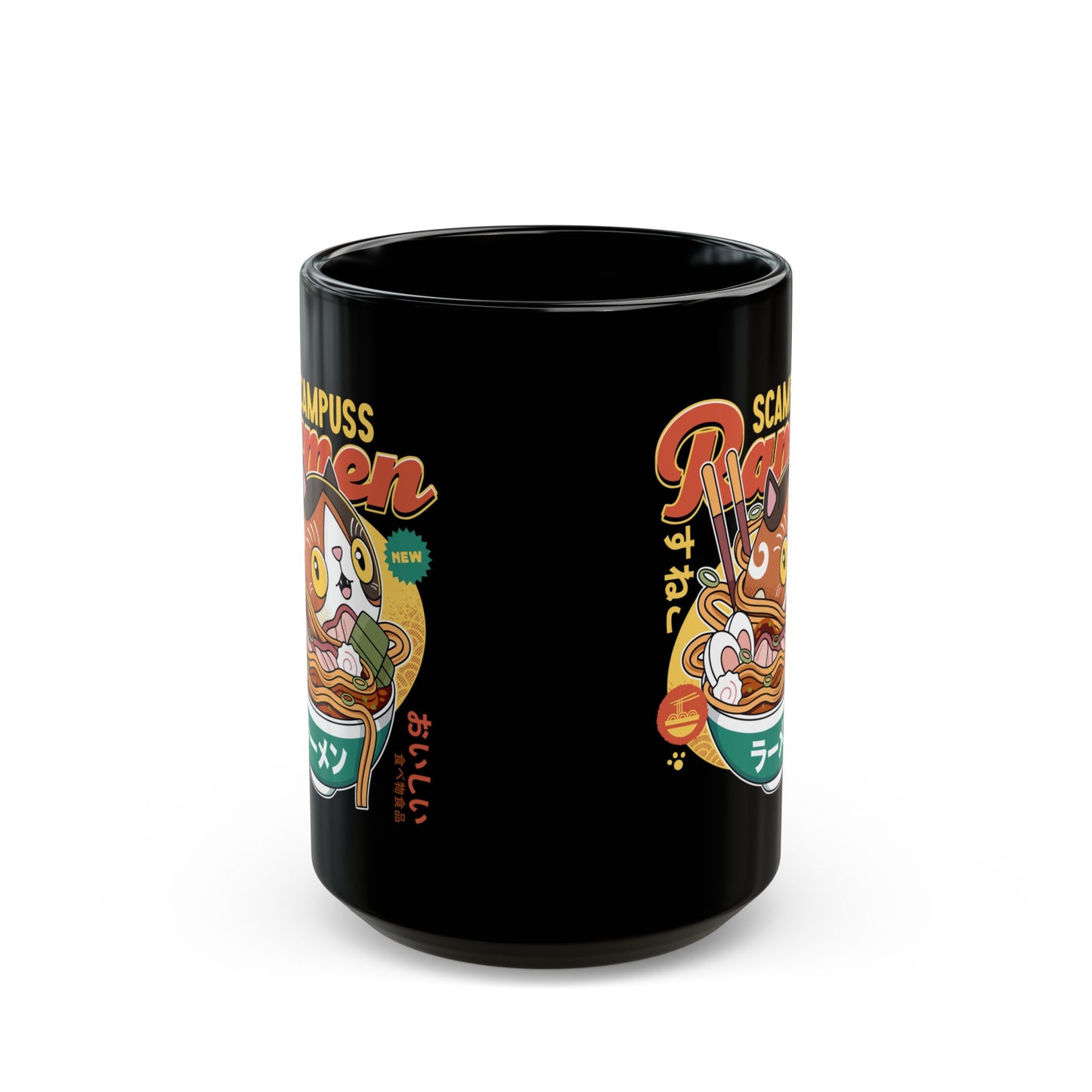 Scampuss Ramen Black Mug