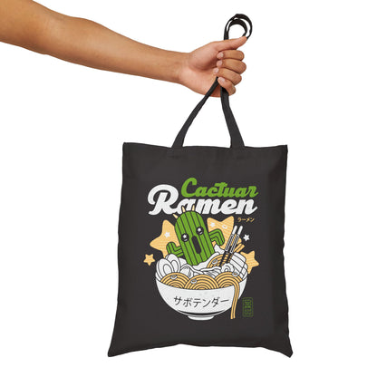 Cactuar Ramen Aesthetic Cotton Canvas Tote Bag