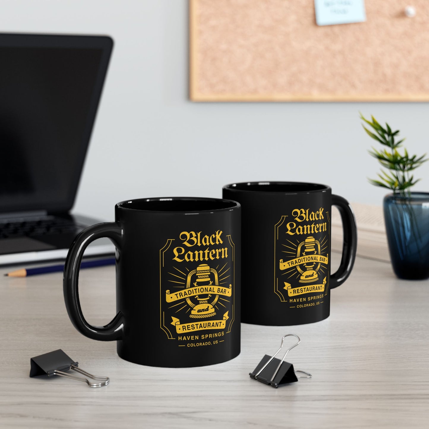 The Black Lantern Emblem Black Mug