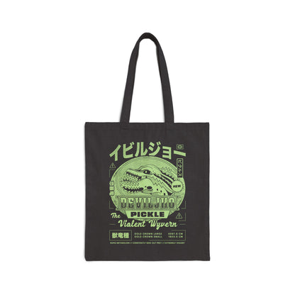 Deviljho Pickle Grunge Cotton Canvas Tote Bag