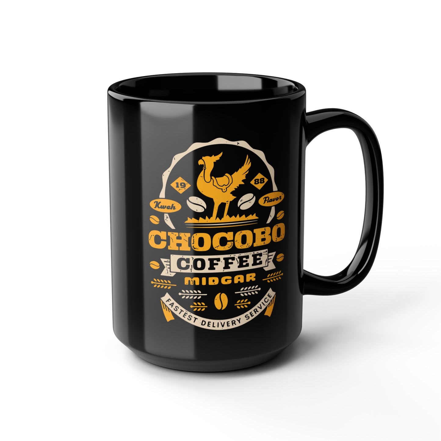 Chocobo Coffee Grunge Black Mug