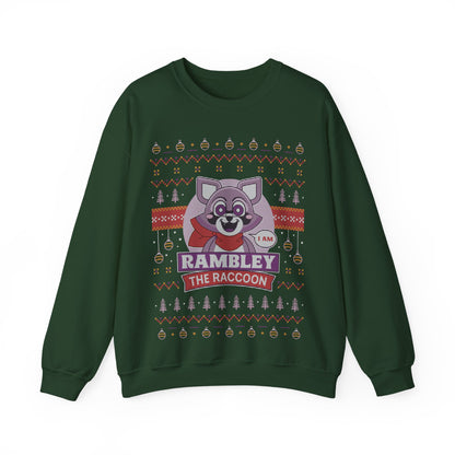 Rambley Raccoon Ugly Sweater Unisex Crewneck Sweatshirt