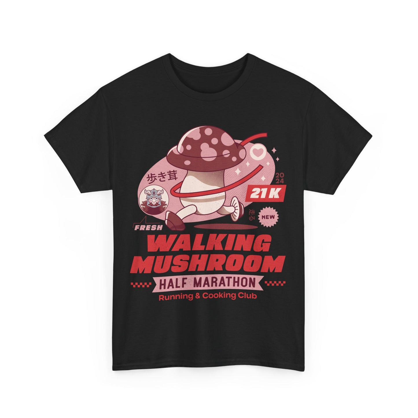 Walking Mushroom Marathon Unisex T-Shirt