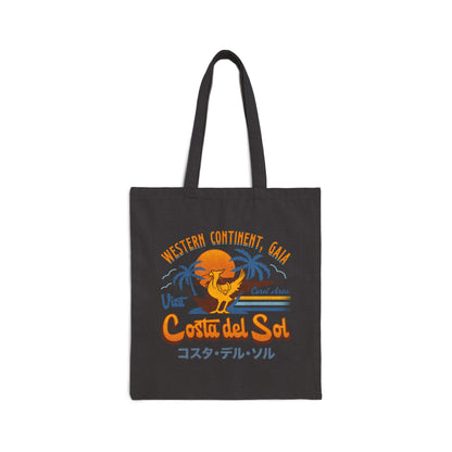 Costa Del Sol Vintage Cotton Canvas Tote Bag