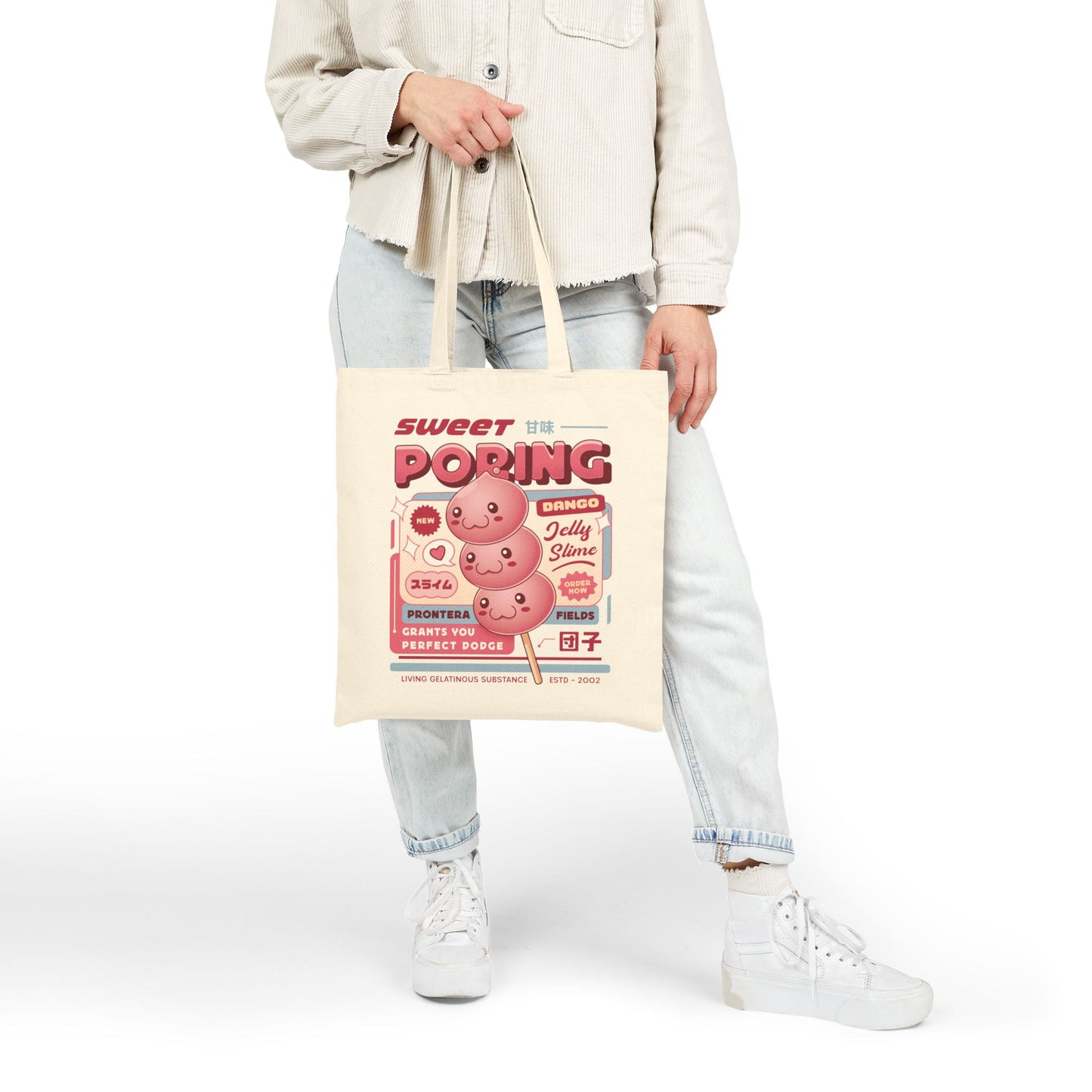 Poring Dango Cotton Canvas Tote Bag