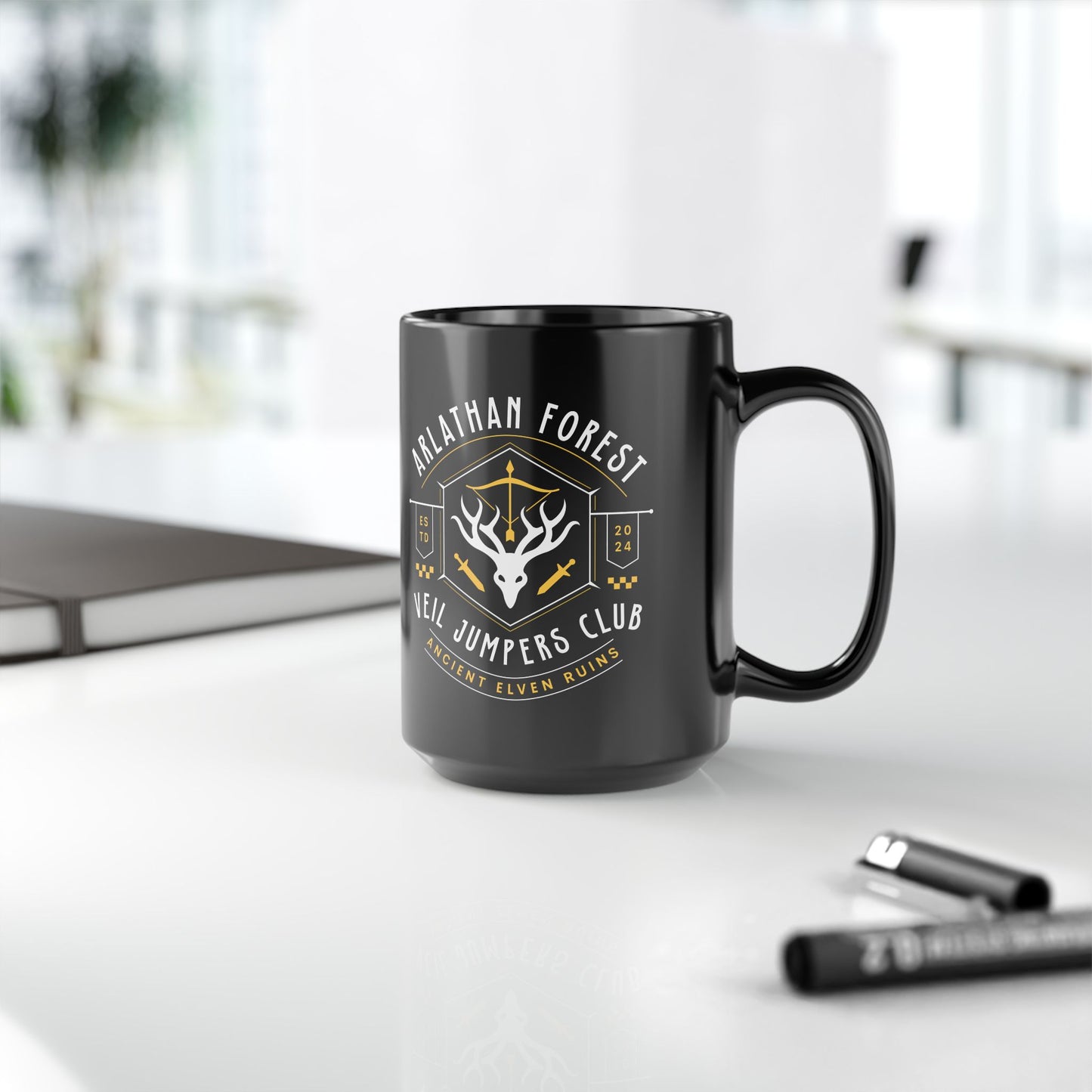 Veil Jumpers Club Emblem Black Mug