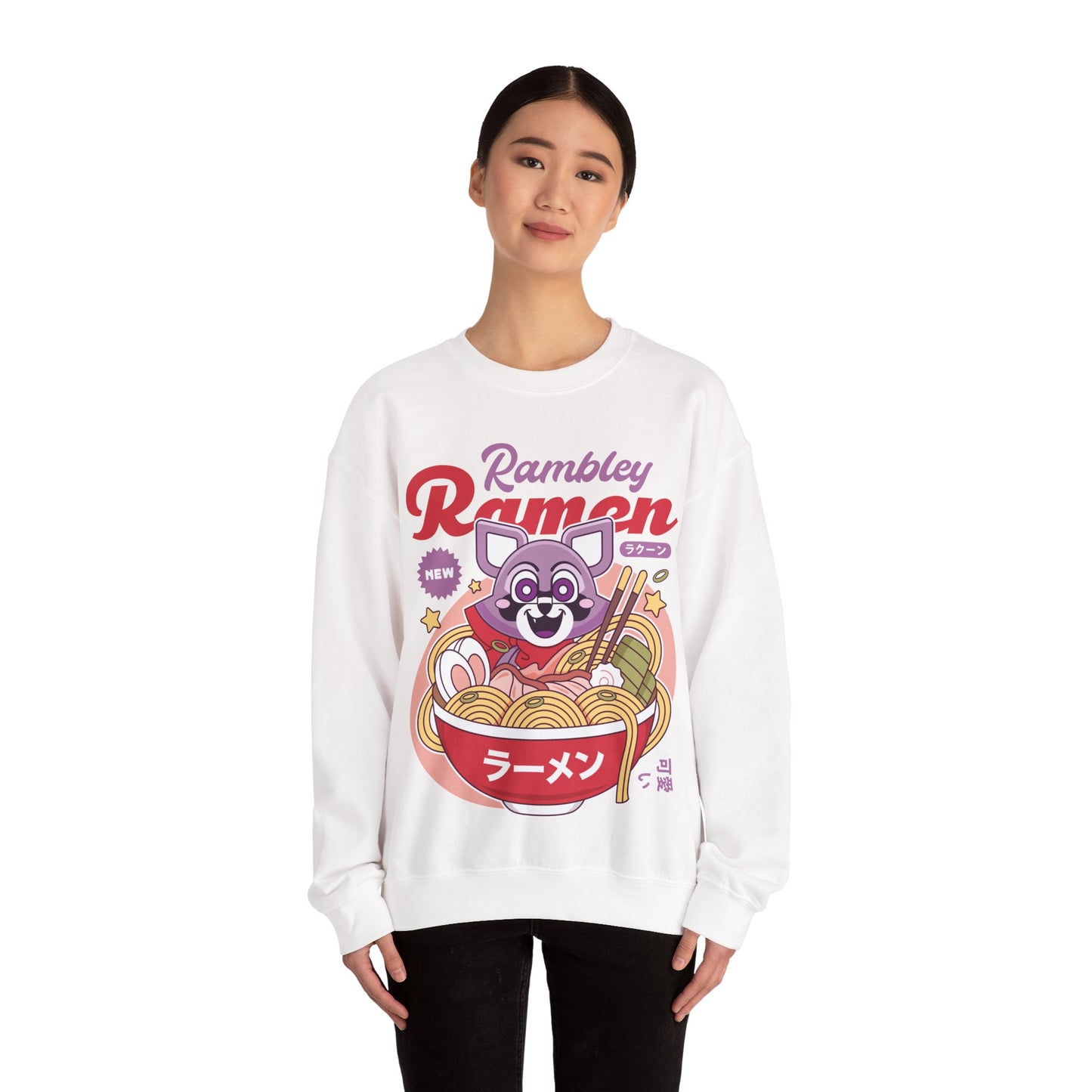Rambley The Raccoon Ramen Unisex Crewneck Sweatshirt