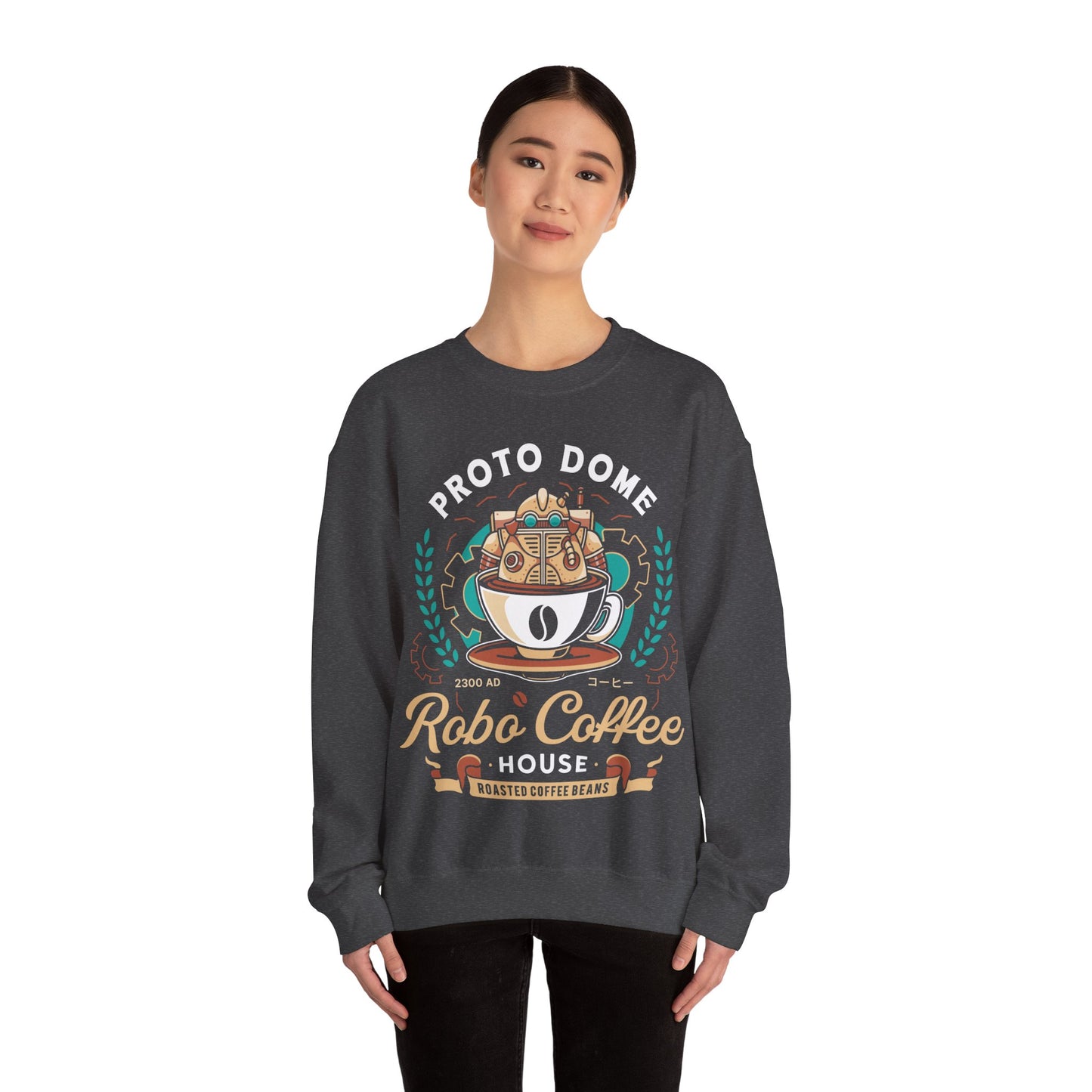 Proto Dome Robo Coffee Crest Unisex Crewneck Sweatshirt