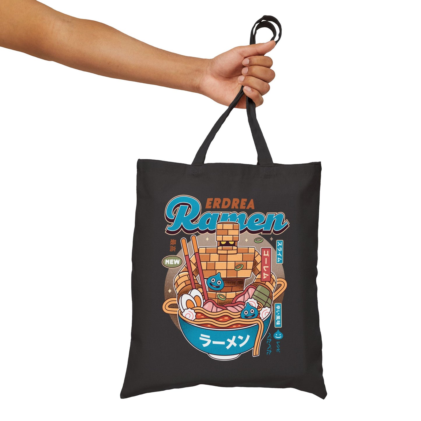 Erdrea Monsters Ramen Vintage Tote Bag