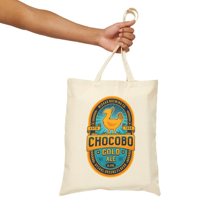 Chocobo Gold Beer Emblem Canvas Tote Bag