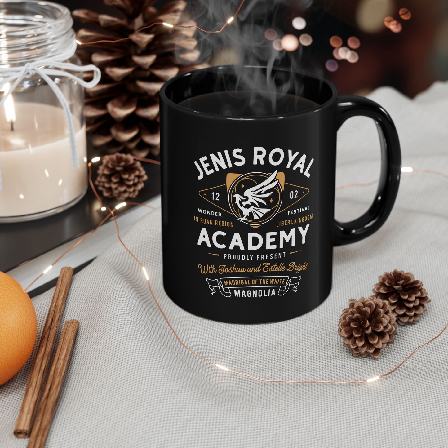 Jenis Royal Academy Emblem Black Mug