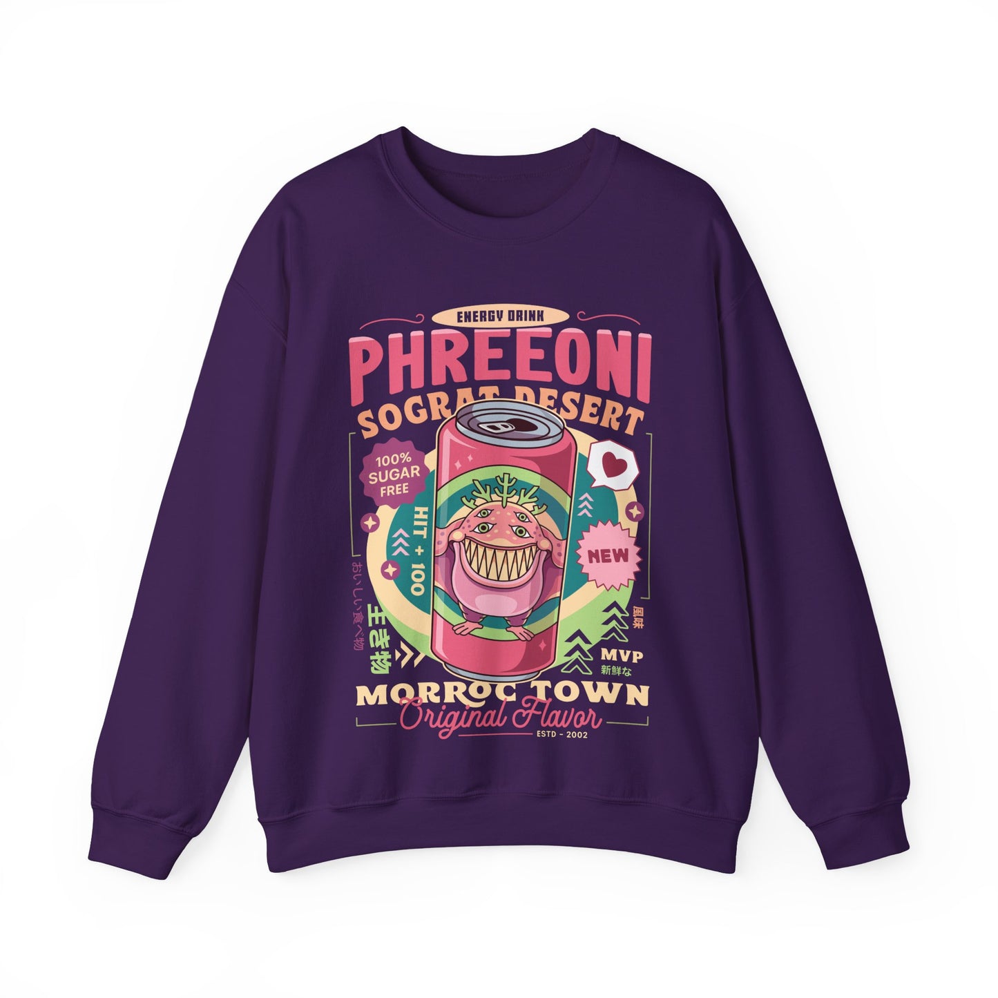 Phreeoni Energy Drink Unisex Crewneck Sweatshirt