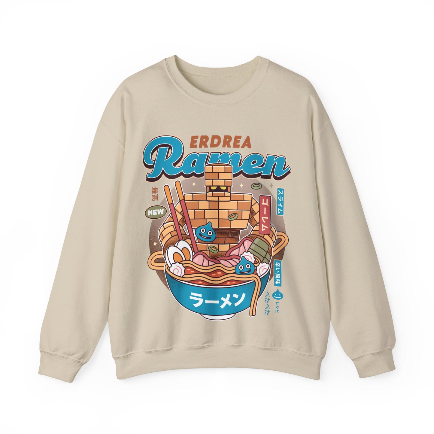 Erdrea Monsters Ramen Vintage Crewneck Sweatshirt