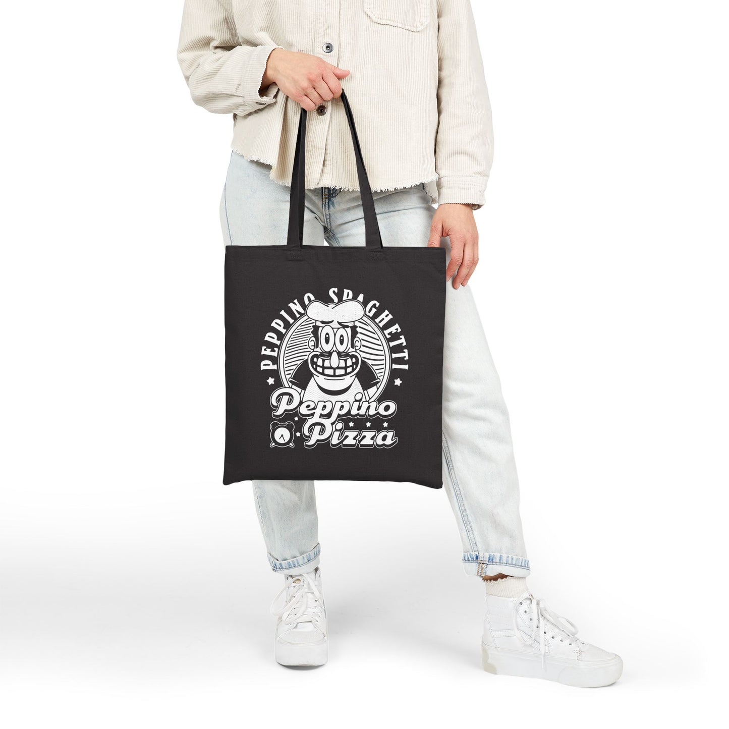 Peppino Pizza Crest Canvas Tote Bag