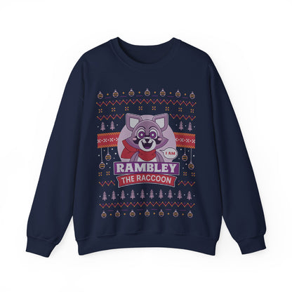 Rambley Raccoon Ugly Sweater Unisex Crewneck Sweatshirt