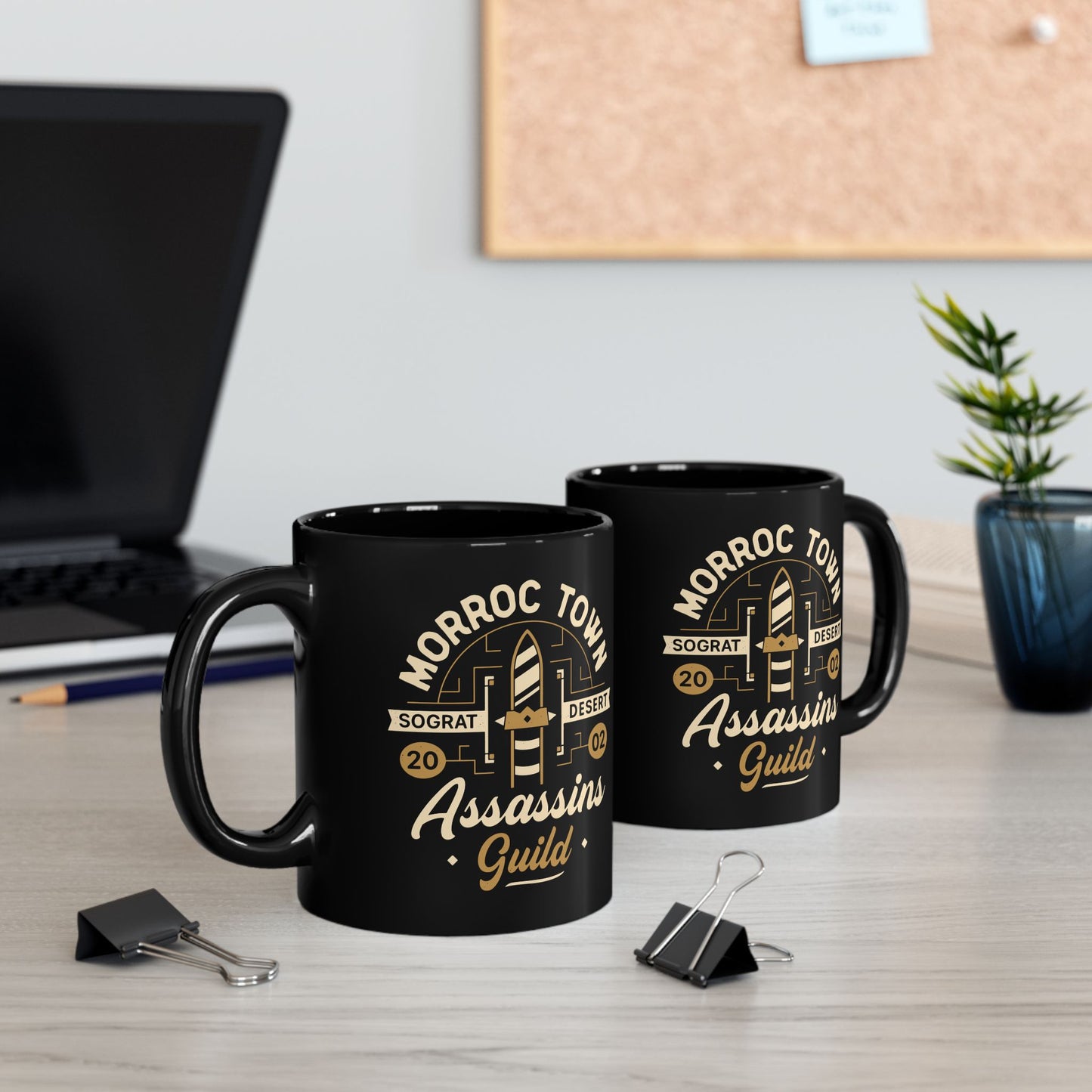 Morroc Oasis Town Guild Black Mug