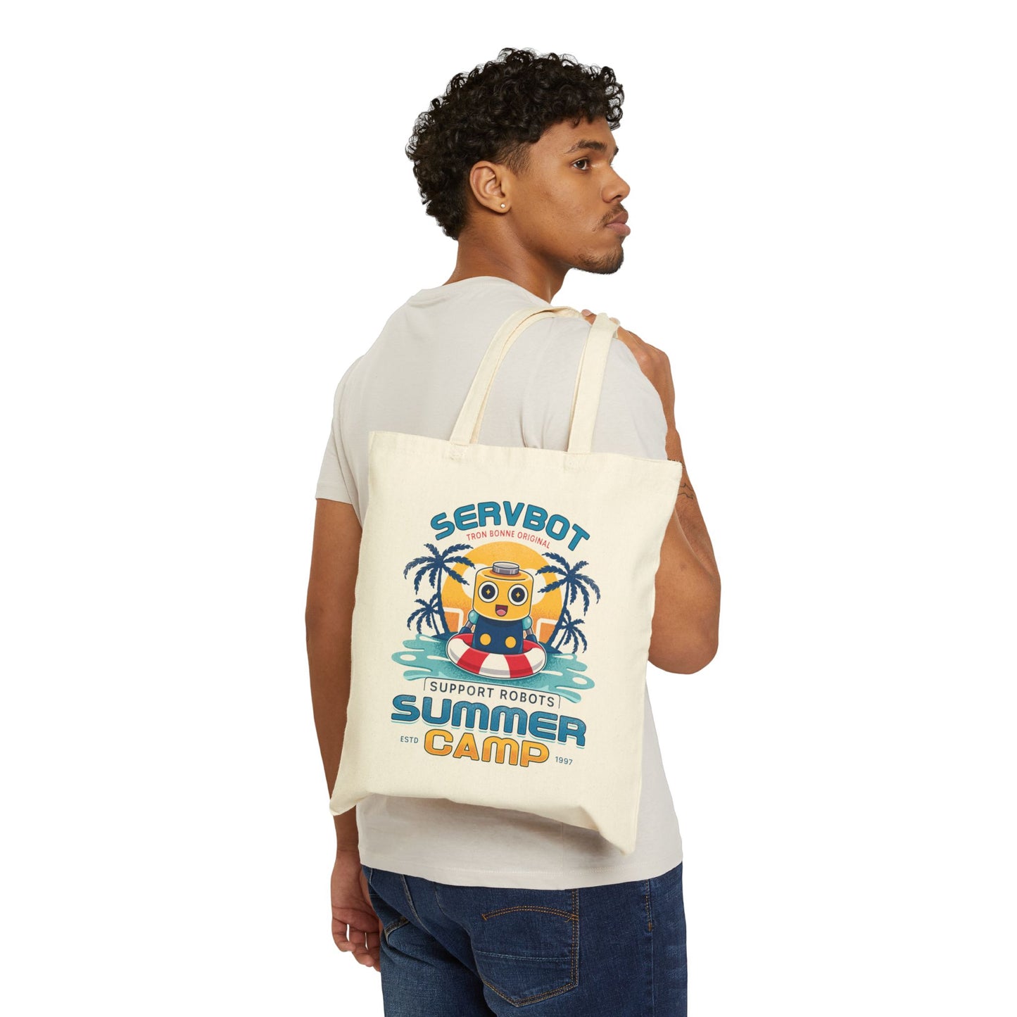 Servbot Summer Camp Vintage Tote Bag