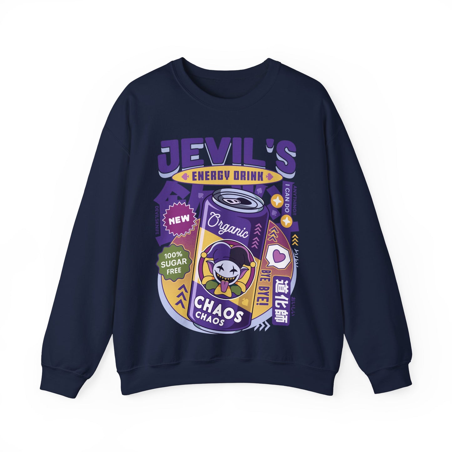 Jevil Energy Drink Unisex Crewneck Sweatshirt