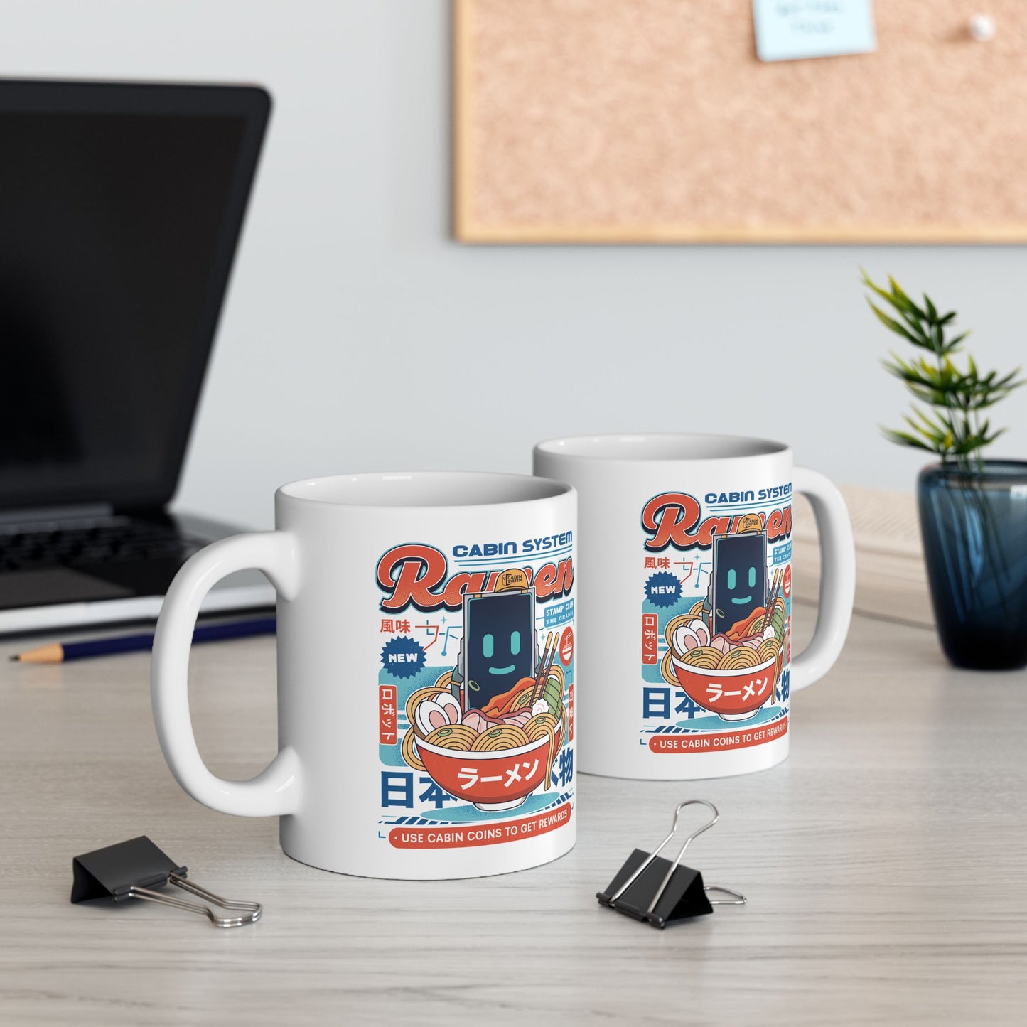 Cabin Coins Ramen Vintage Ceramic Mug