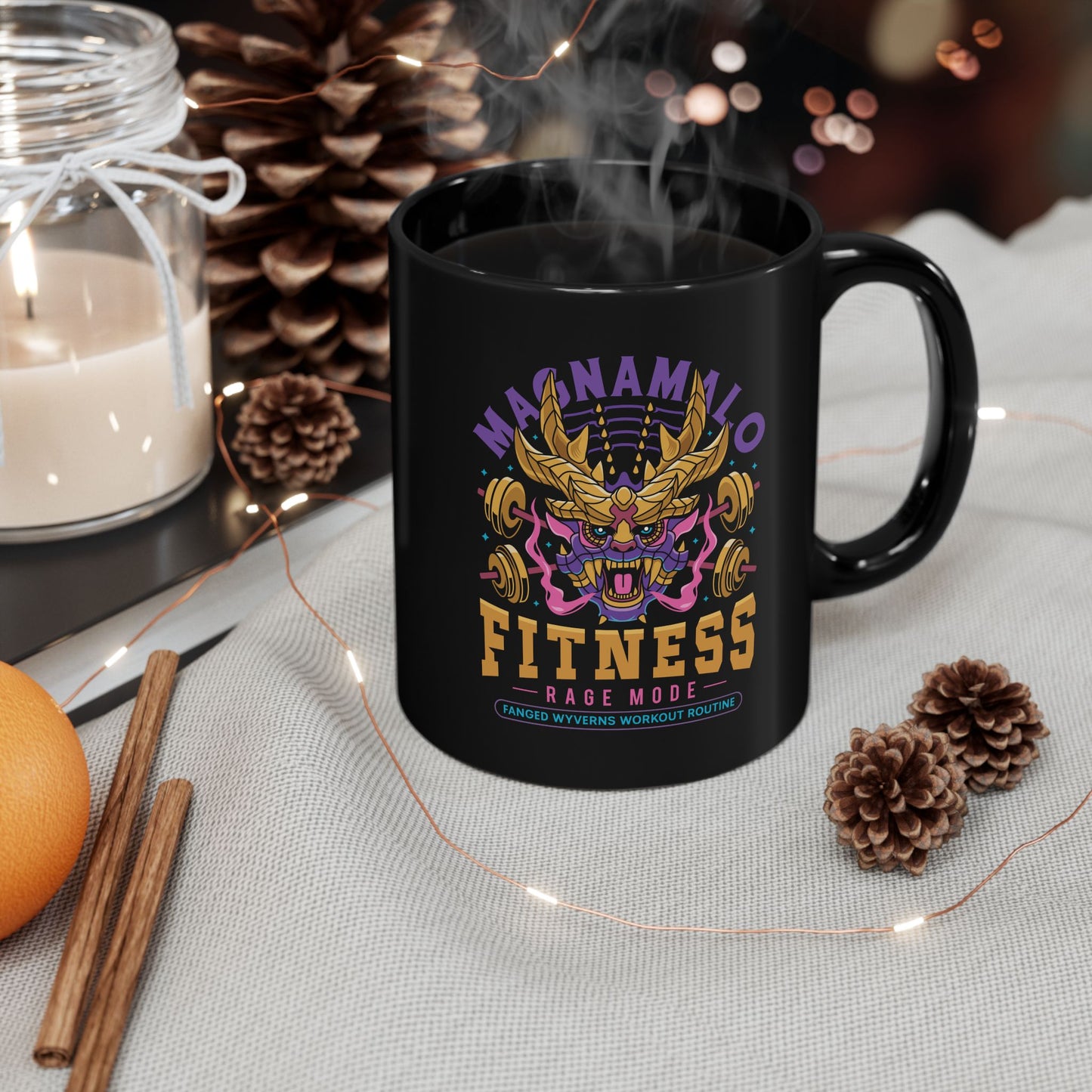 Magnamalo Fitness Emblem Black Mug
