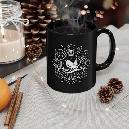 Wrenwood Hotel Emblem Black Mug