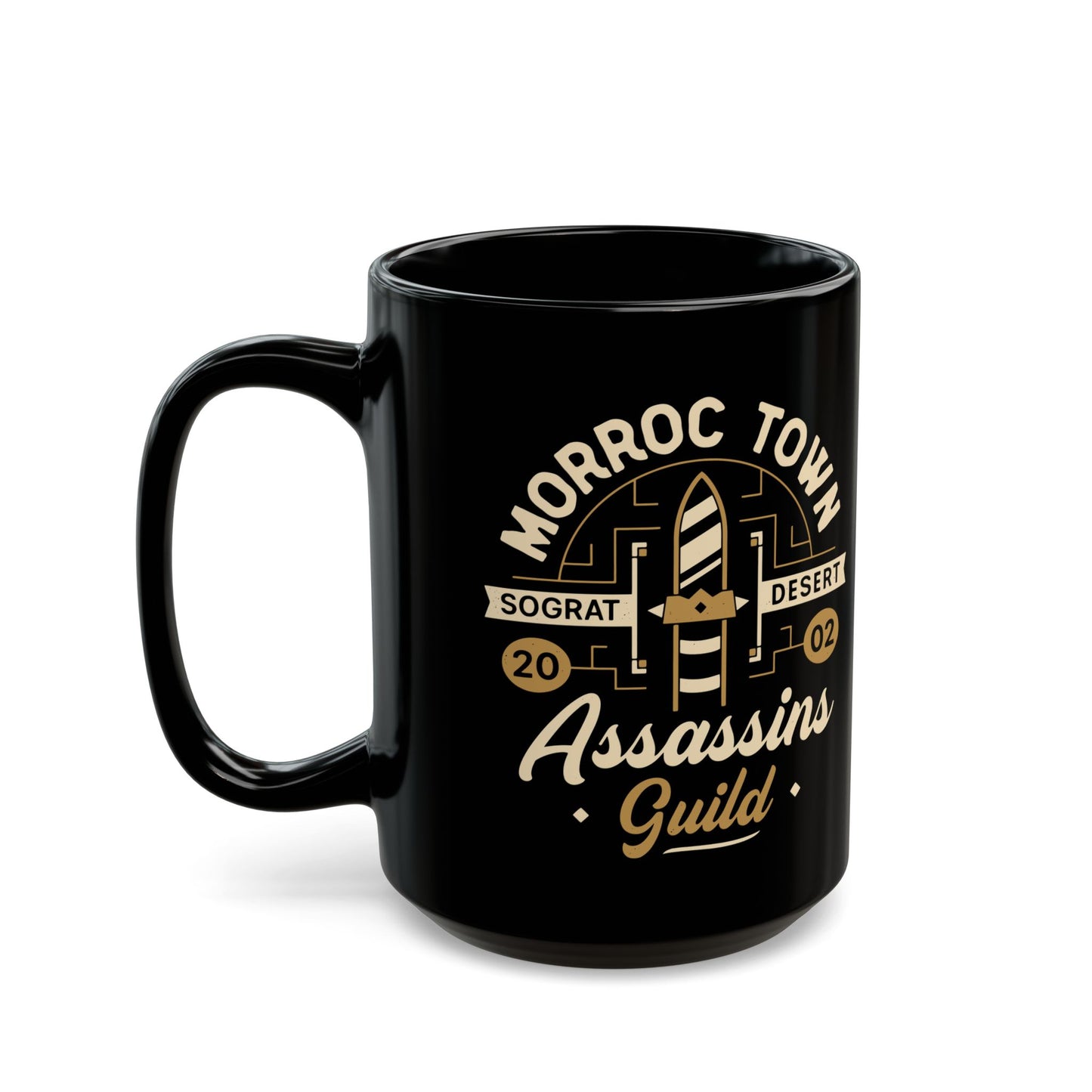 Morroc Oasis Town Guild Black Mug