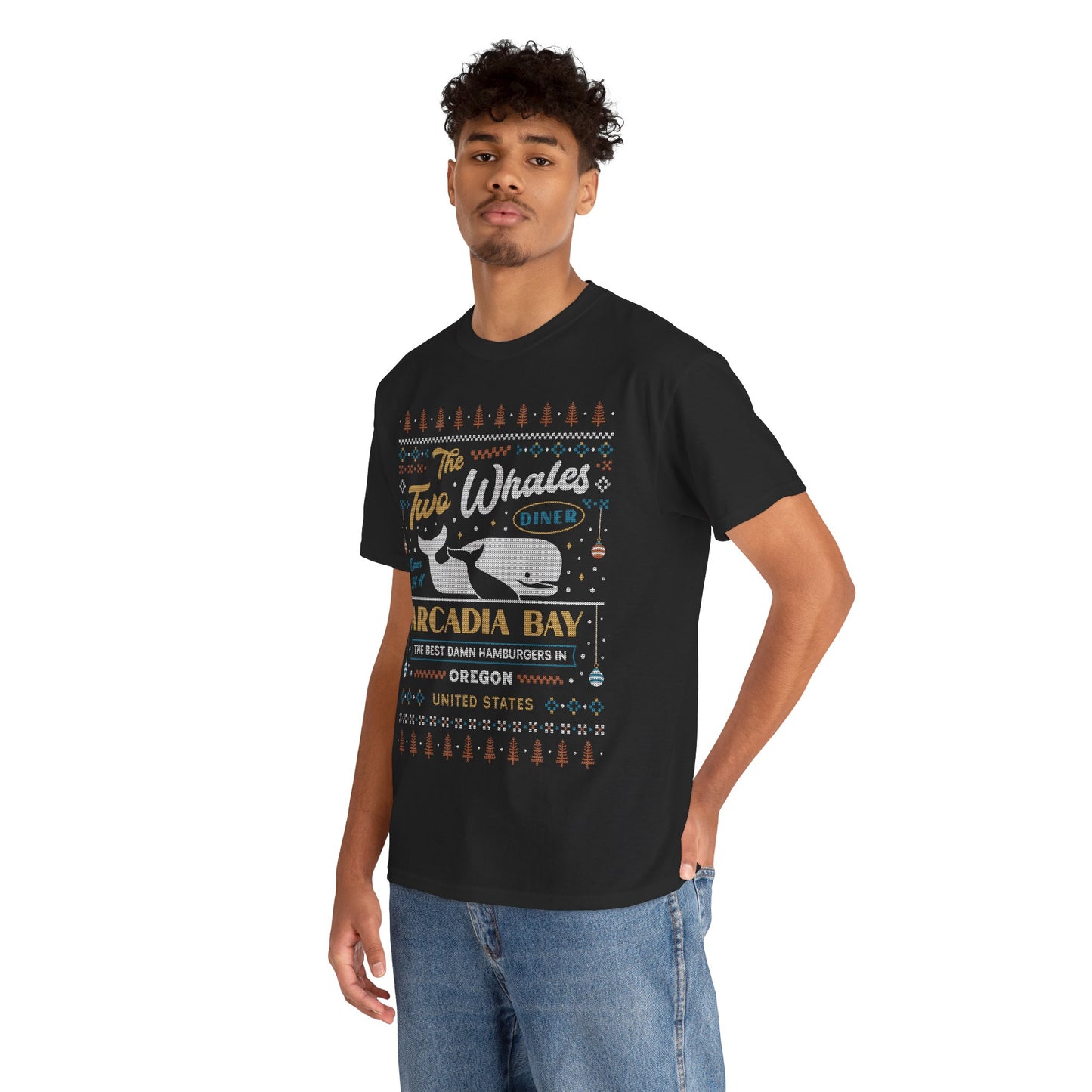 Two Whales Diner Ugly Sweater Unisex T-Shirt