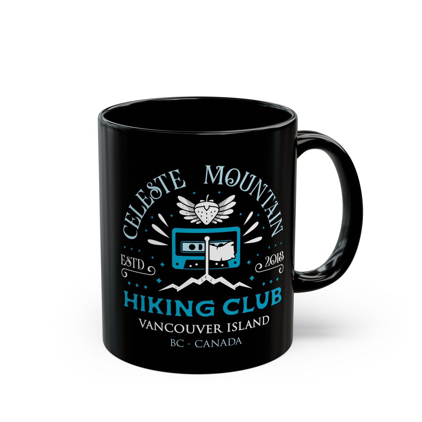 Celeste Mountain Hiking Club Black Mug