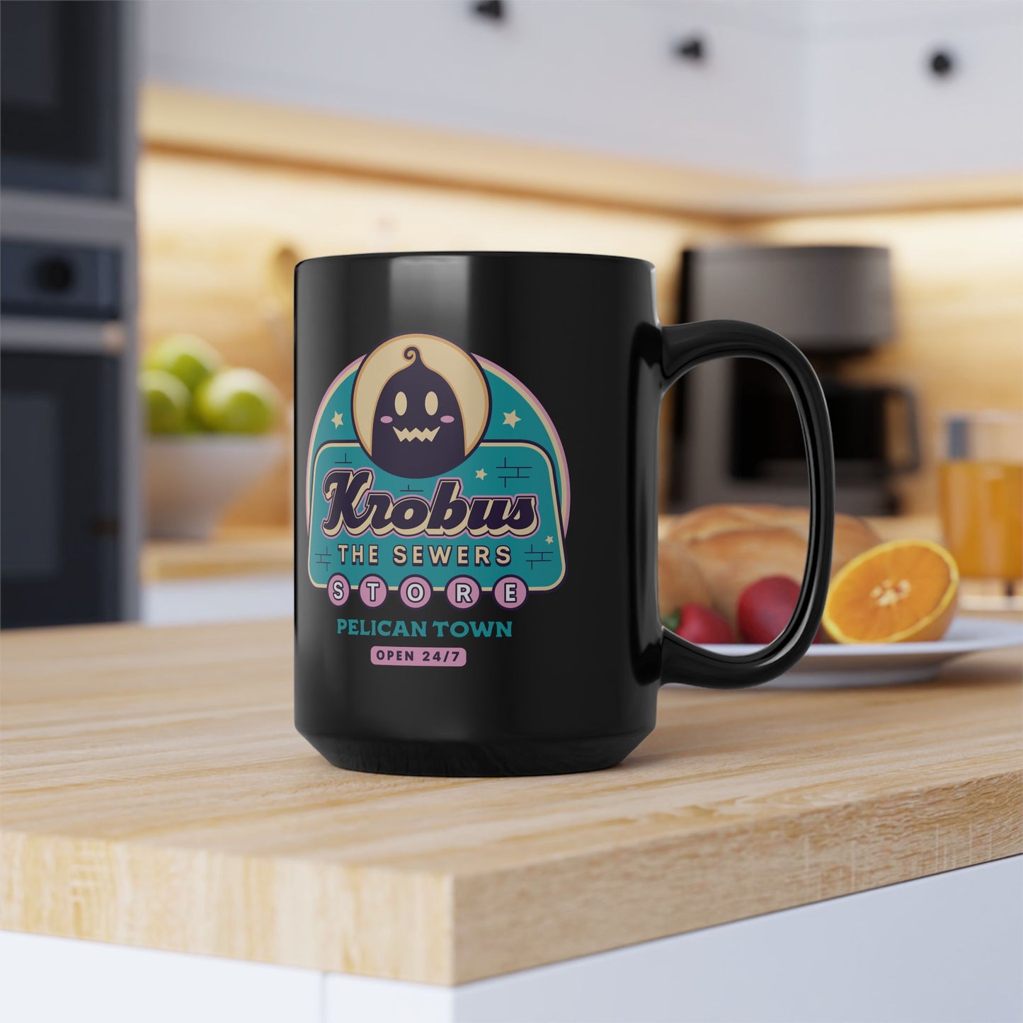 Krobus The Sewers Merchant Black Mug