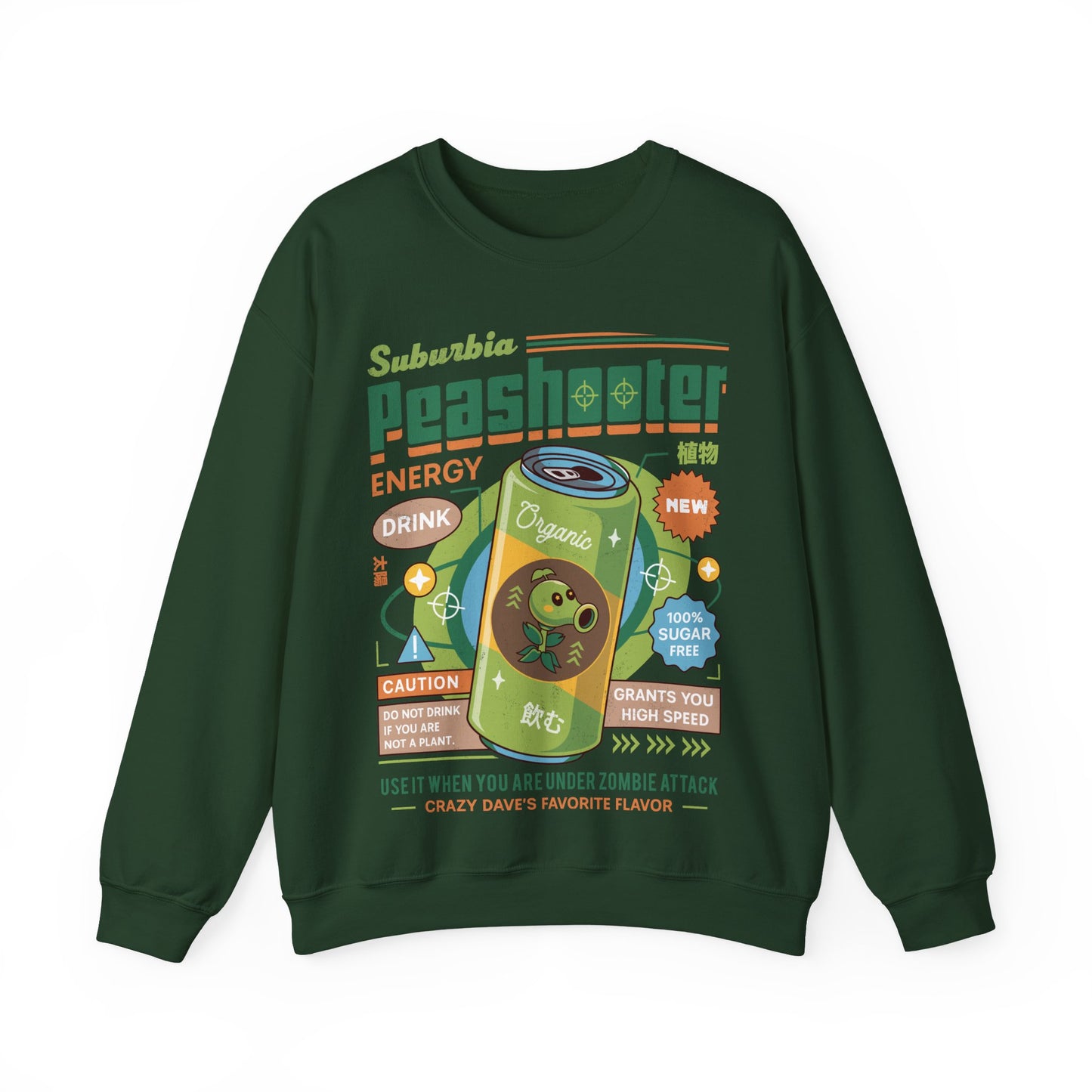 Peashooter Energy Drink Unisex Crewneck Sweatshirt