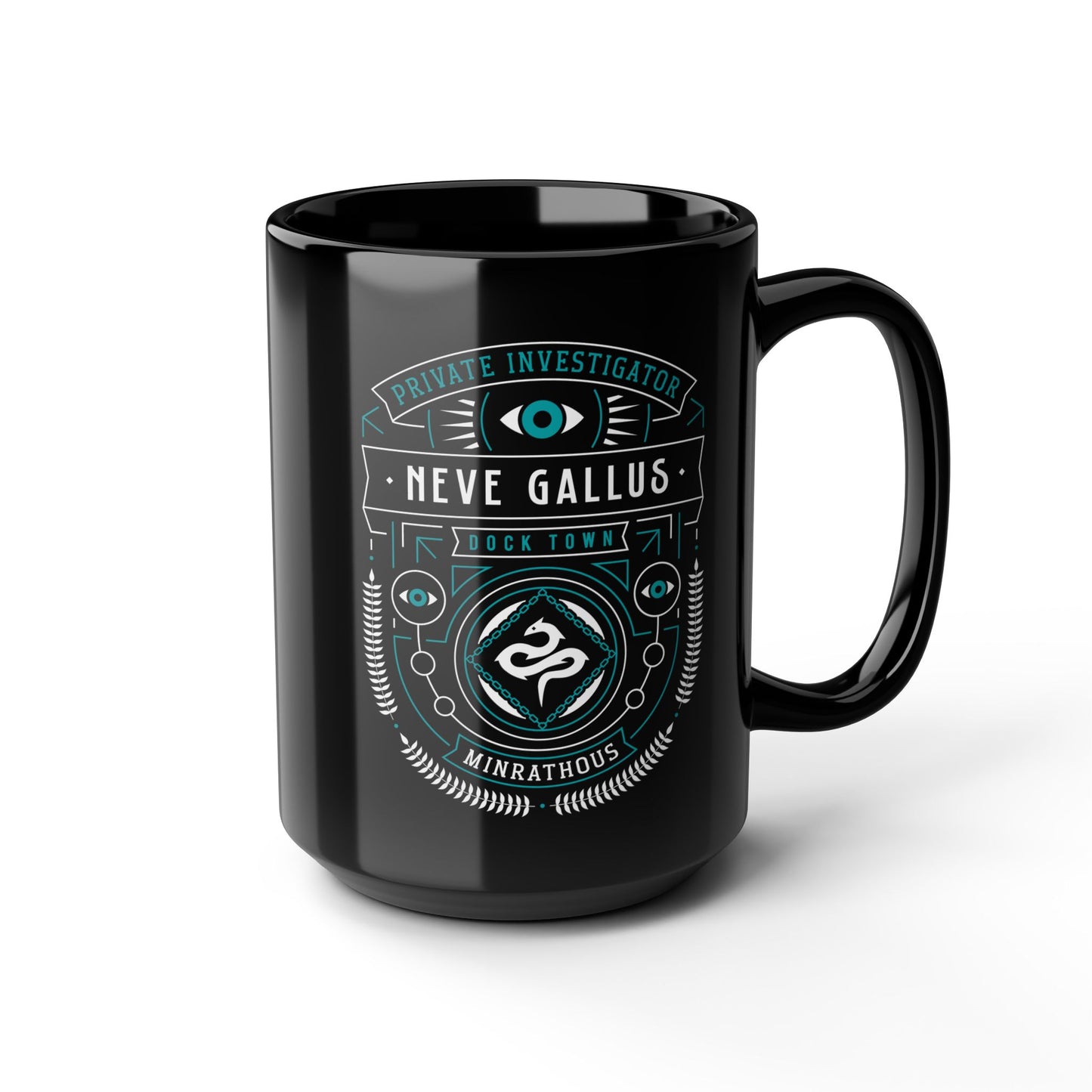 Minrathous Private Investigator Crest Black Mug
