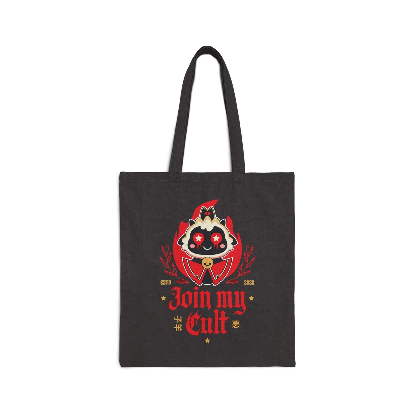 Join My Cult Emblem Cotton Canvas Tote Bag